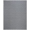 Safavieh 8 x 10 ft. Large Rectangle Montauk Hand Woven Rug, Navy and Ivory MTK613C-8